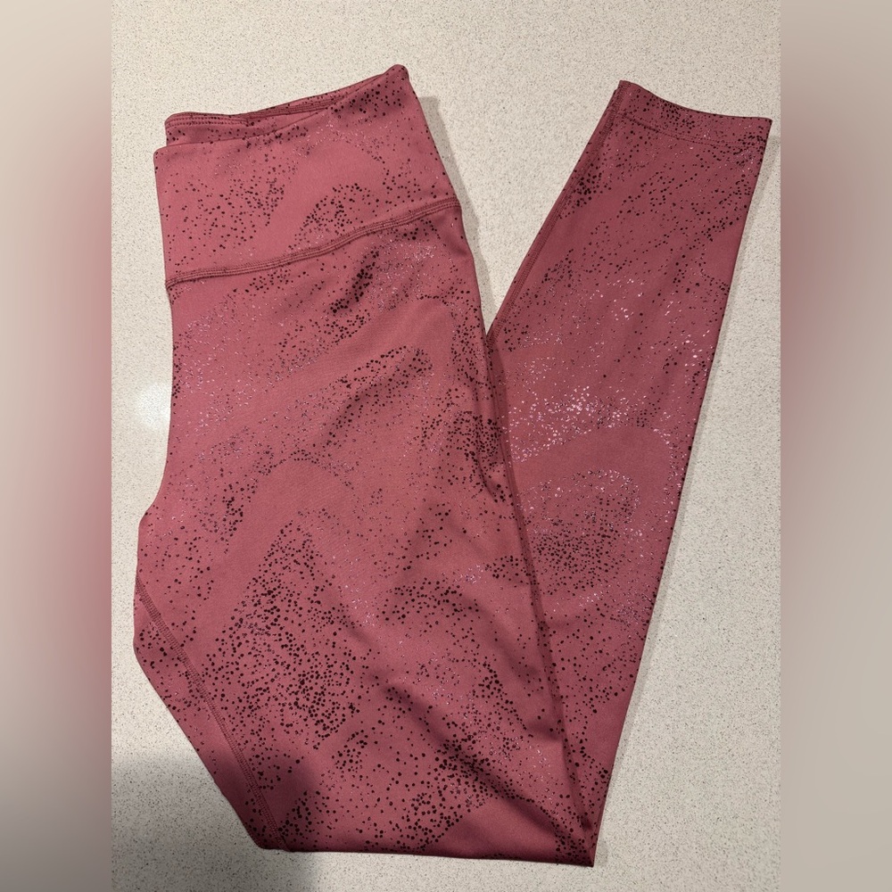 Nike Pink Speckled High-Waisted Leggings